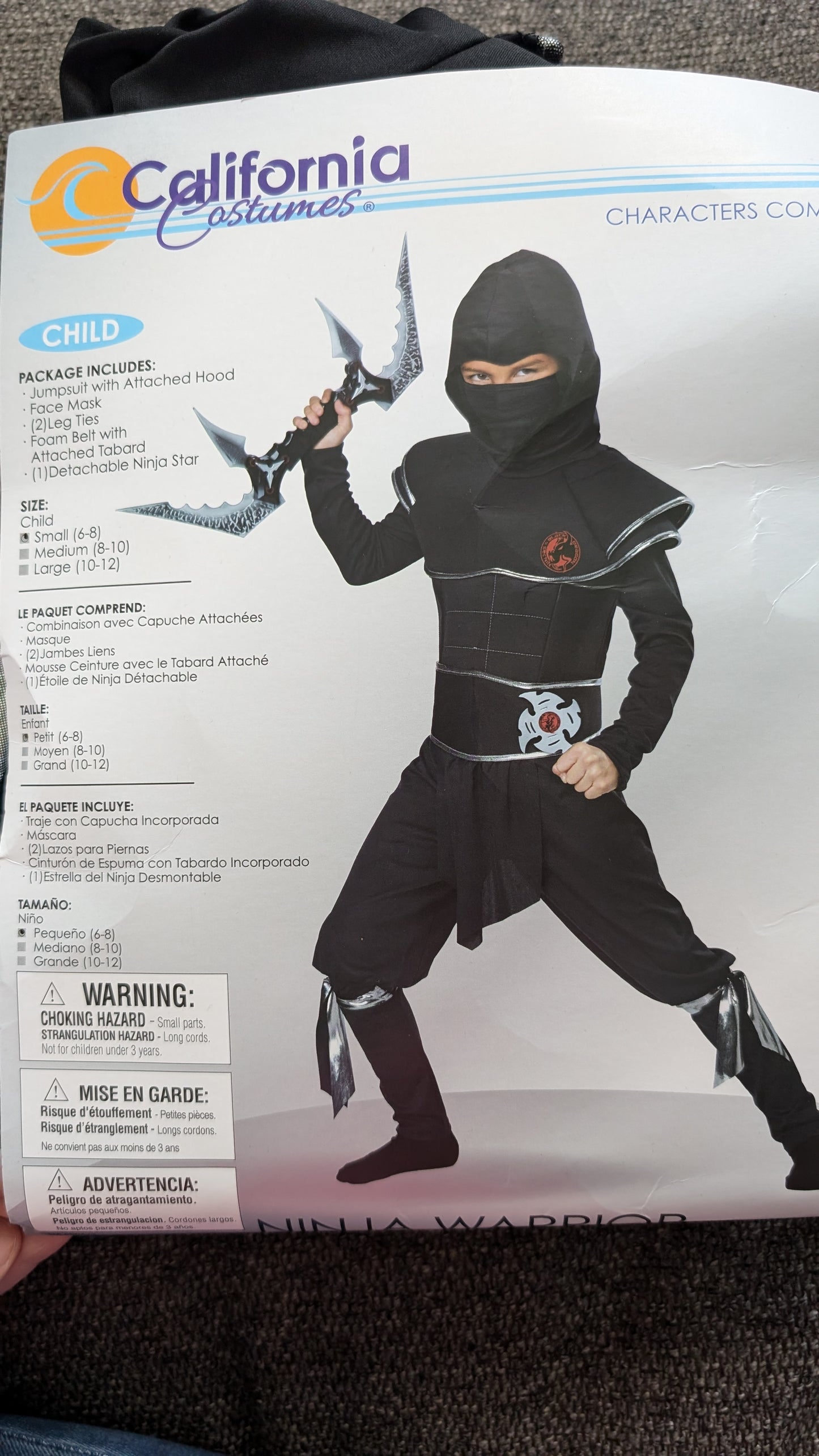 Ninja warrior costume, S (6/8)