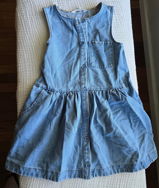 #131 Boden Girls denim dress 7-8Y