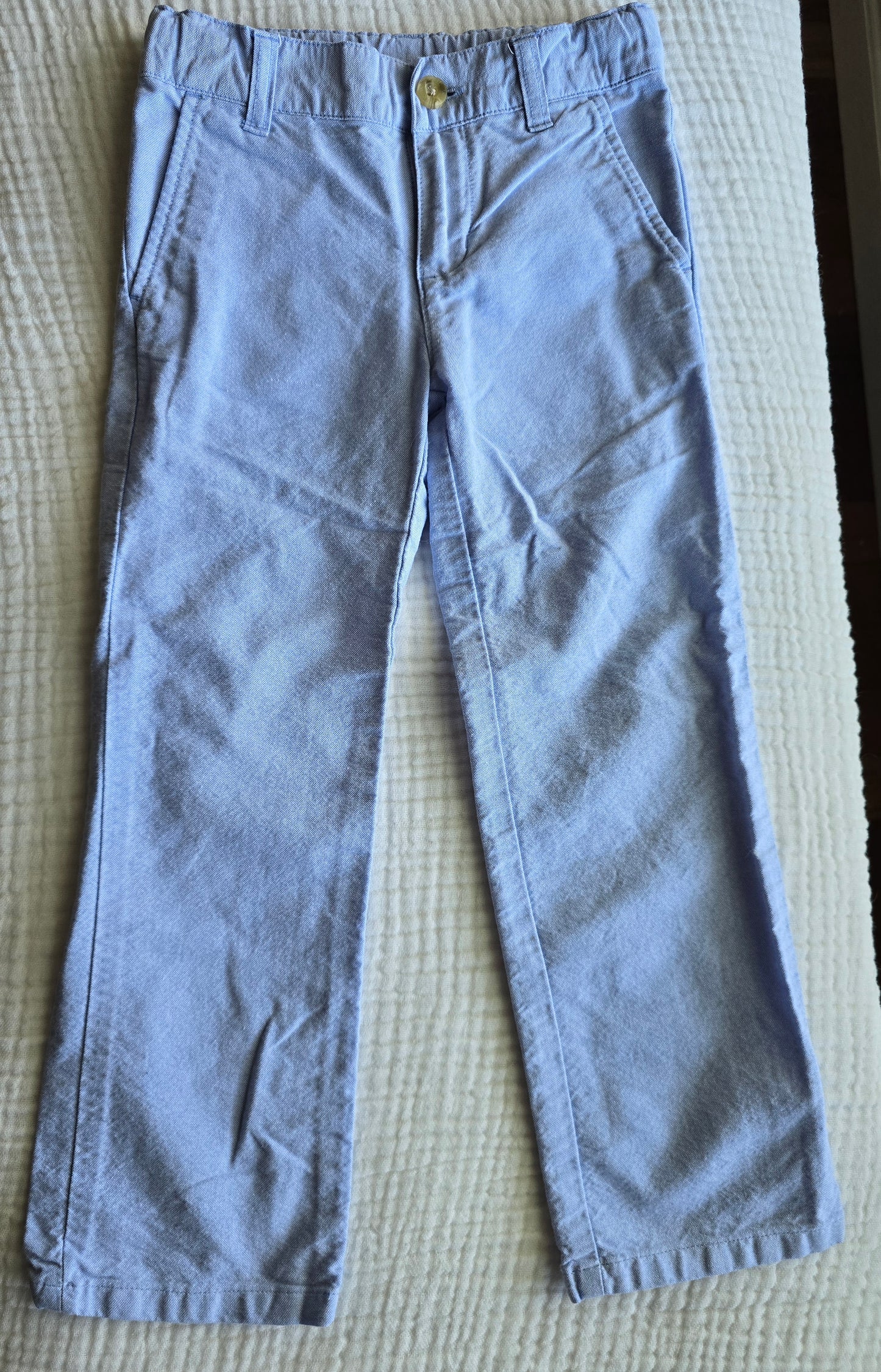 #131 Janie & Jack Boys Blue Linen Pants sz 5