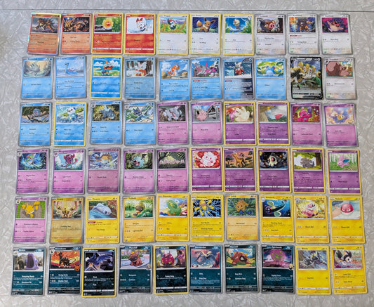 #61 Pokemon Cards - 89 Cards, No Duplicates