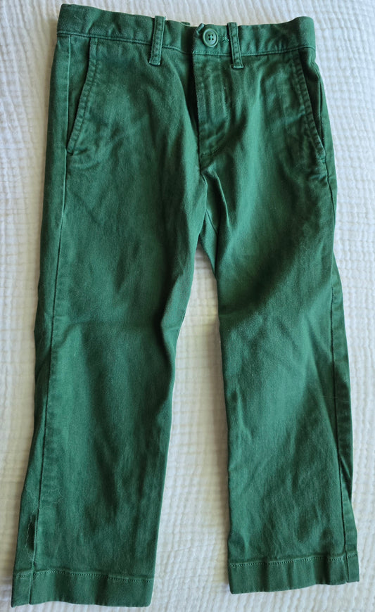#131 Boys Crew Cut Green Chino pants sz 4