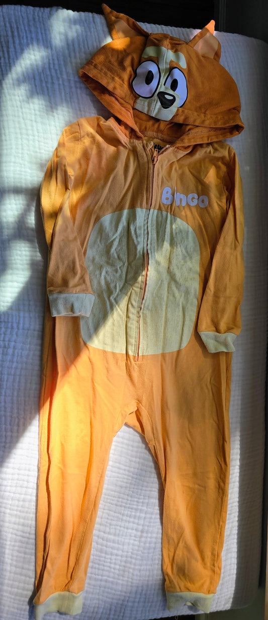 #131 Bingo from Bluey one-piece PJs gender neutral sz 4t