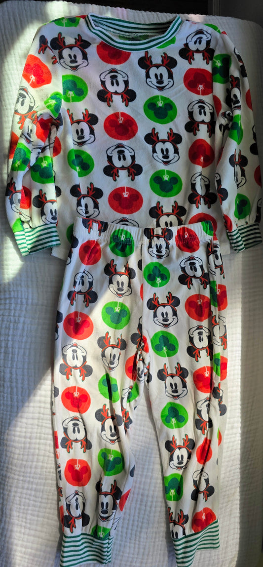 #131 Mickey Mouse Holiday PJs boys sz 4T