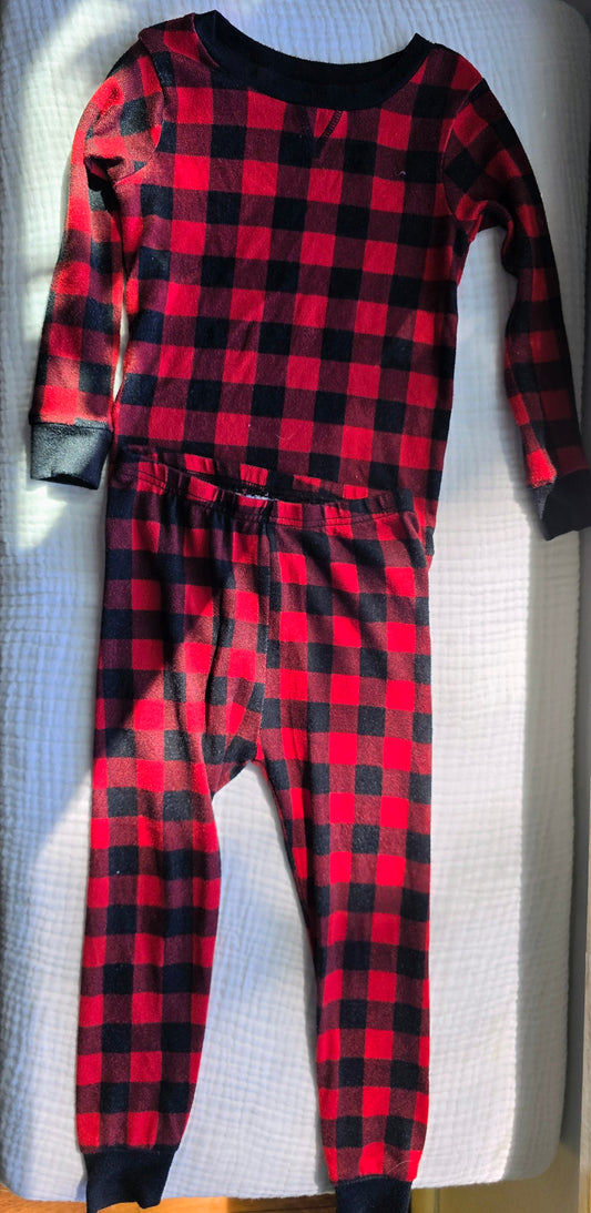 #131 Buffalo print boys PJs sz 4T