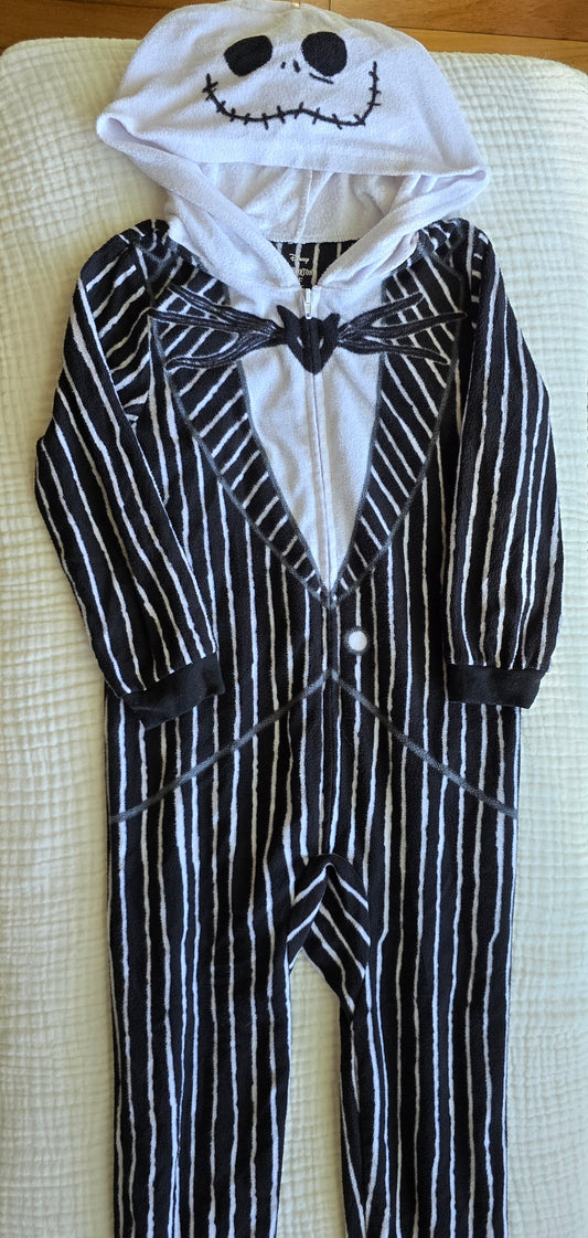 #131 Disney Jack Skellington one piece PJs sz XS 4-5