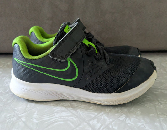 #61 Boys 11c Nike Sneakers Neon Green & Dark Gray