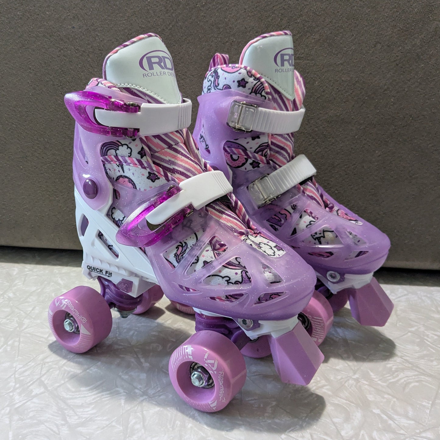 #61 Girls Roller Derby Skates Size 12-2