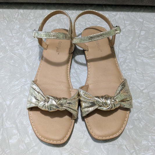 #61 Girls 3 Cat & Jack Gold Sandals