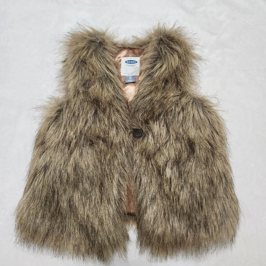 Old Navy Brown Faux Fur Vest Size 2T