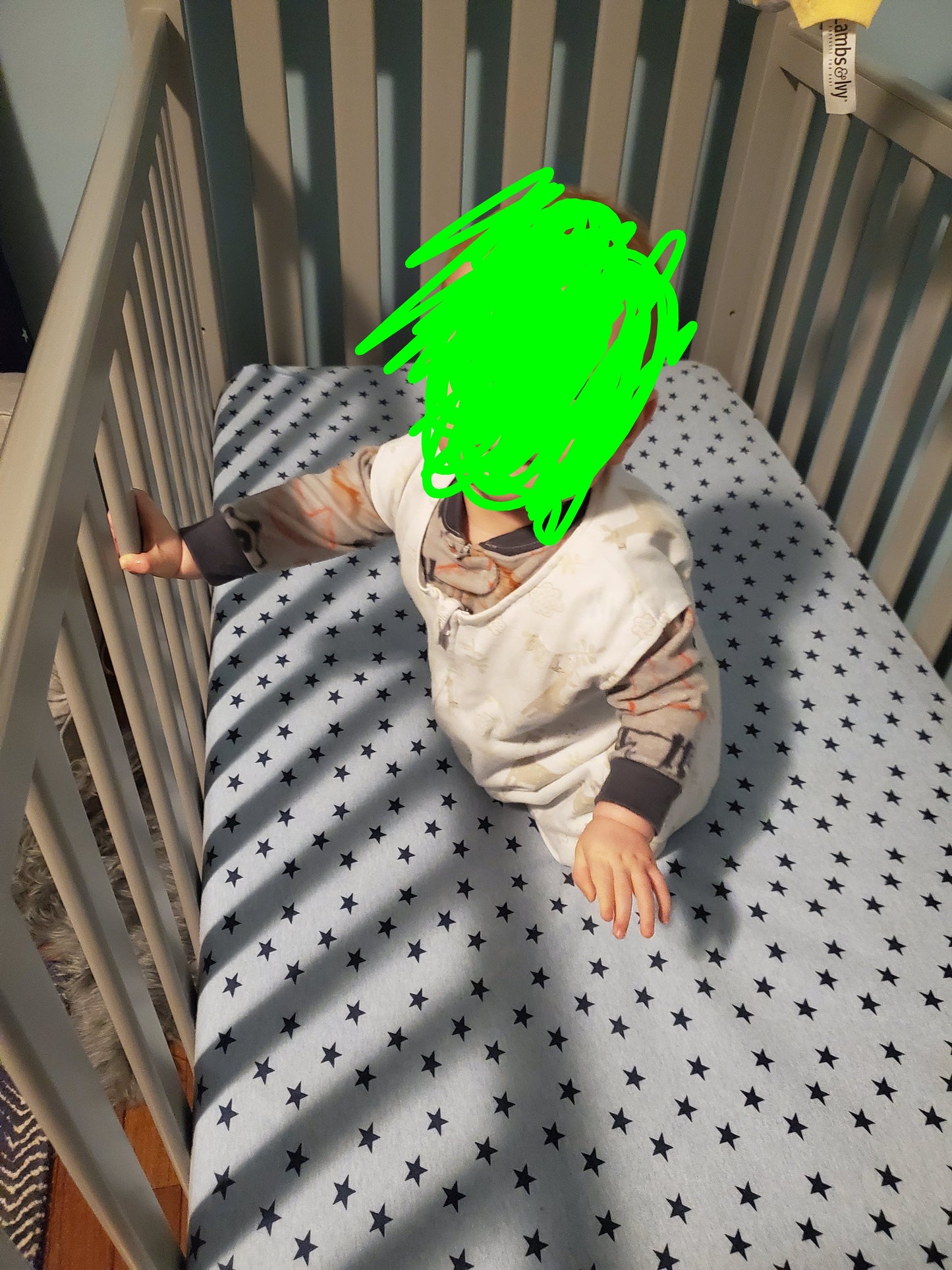 #131 Pottery Barn Kendall gray convertible crib