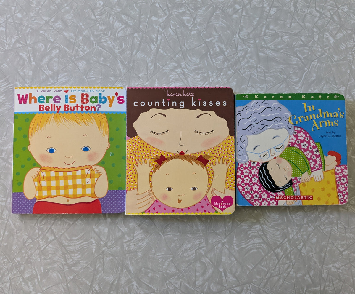 #61 Karen Katz Board Books - Grandma, Kisses, Belly Button