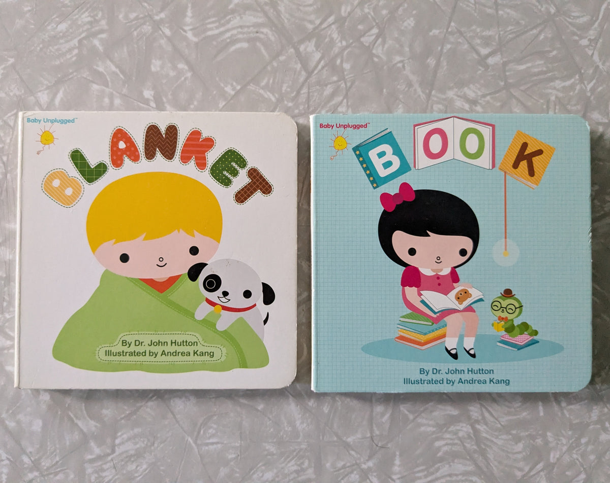 #61 Baby Unplugged Board Book Set - Blanket & Book