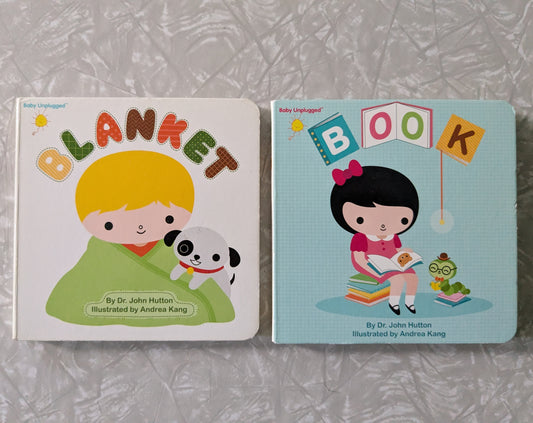 #61 Baby Unplugged Board Book Set - Blanket & Book