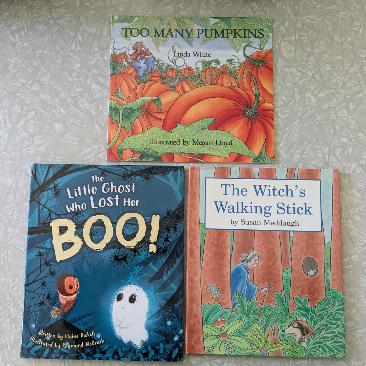 #61 Halloween Books - Boo, Too Many Pumpkins, Witch's Walking Stick
