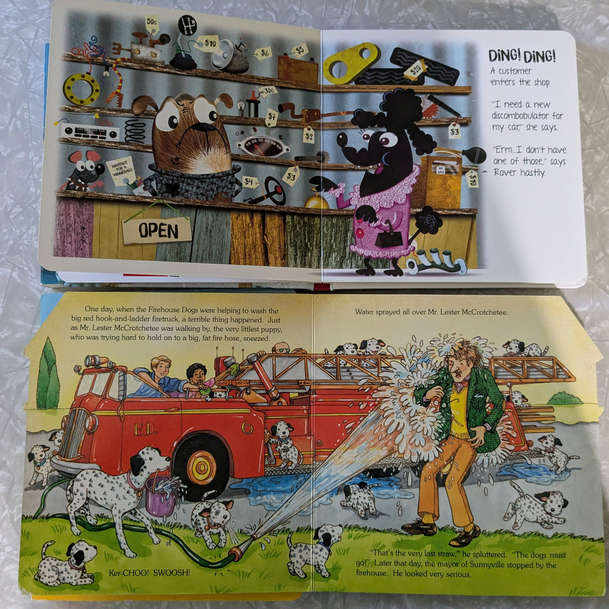 #61 Board Books - Wonkey Donkey, Firehouse Dogs, Green Tractor, Junkyard