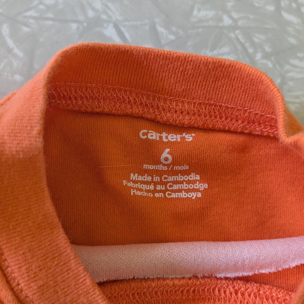 #61 Carter's 6mo Jack-o'-lantern Bodysuit