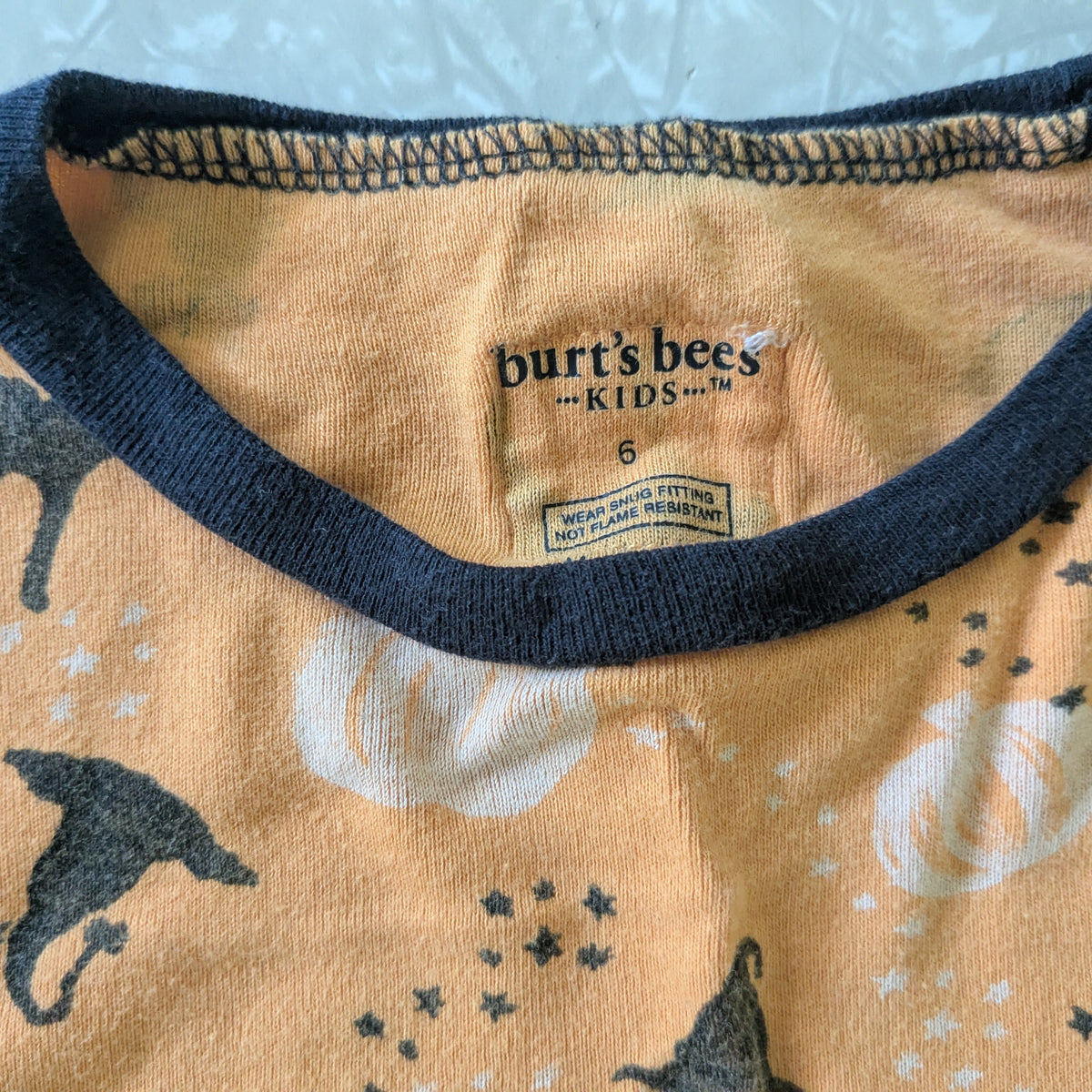#61 Burts Bees Kids Sz 6 Halloween Pajama Set