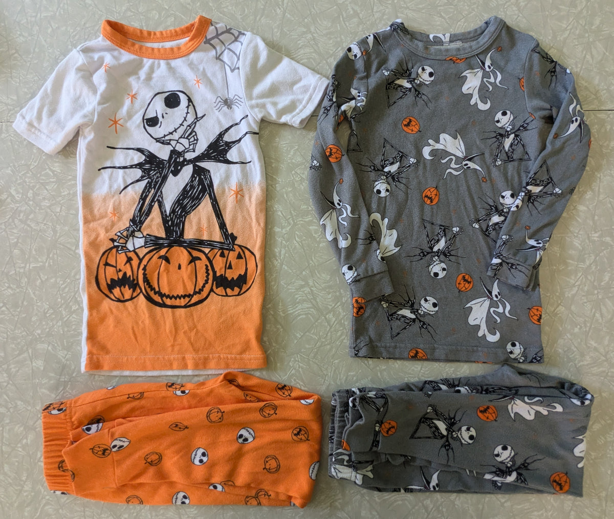 #61 Kids 6 Jack Skellington Zero Nightmare Before Christmas Halloween Pajama Set NWOT