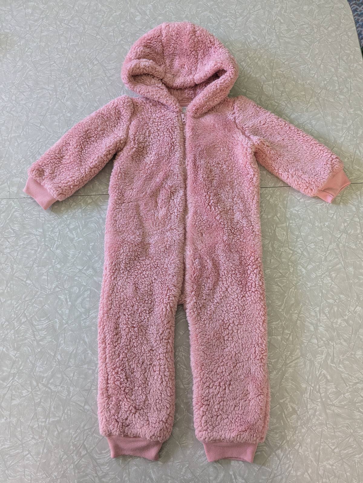 #61  Carter's 24mo Pink Sherpa Fleece One Piece