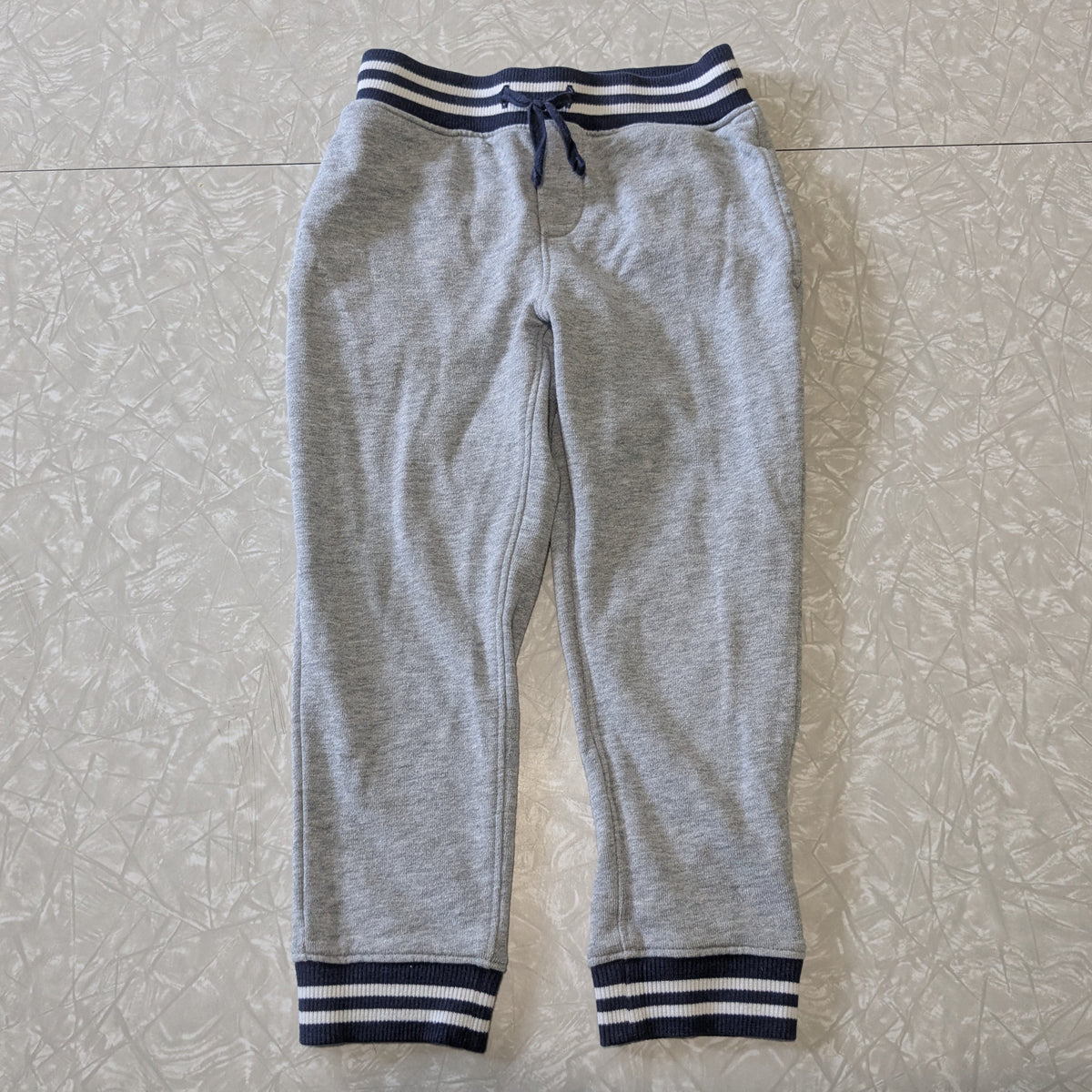 #61 Janie + Jack 4T Gray Navy Stripe Jogger Sweat Pants