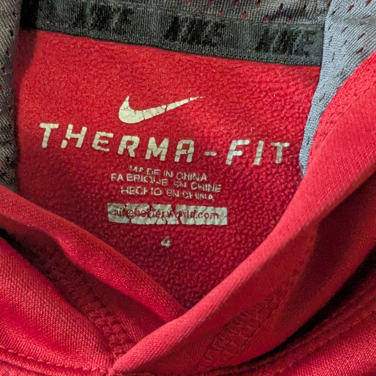 #61 Boys 4T Red Nike Hoodie