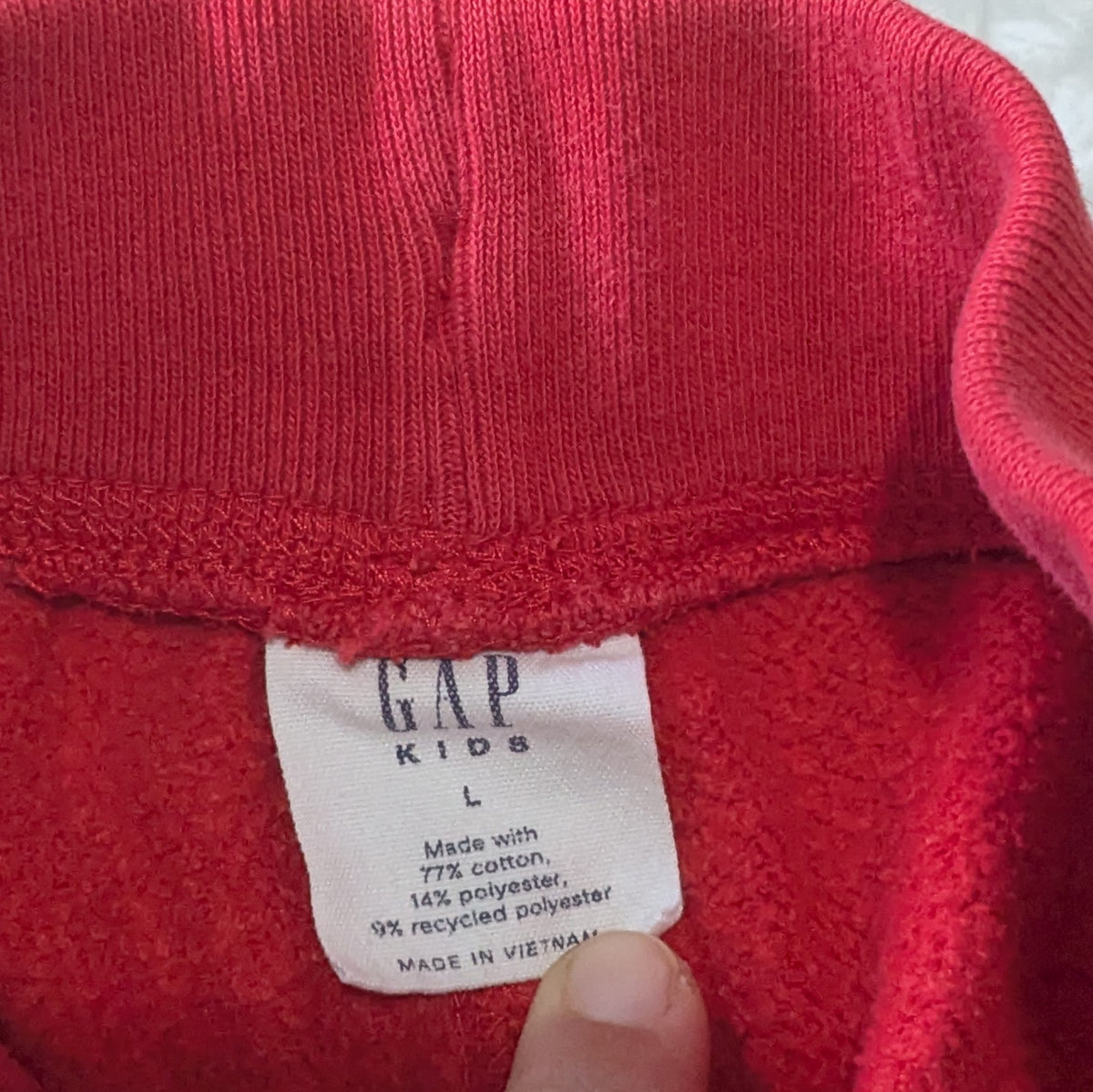#61 Boys L Red Gap Sweatpants