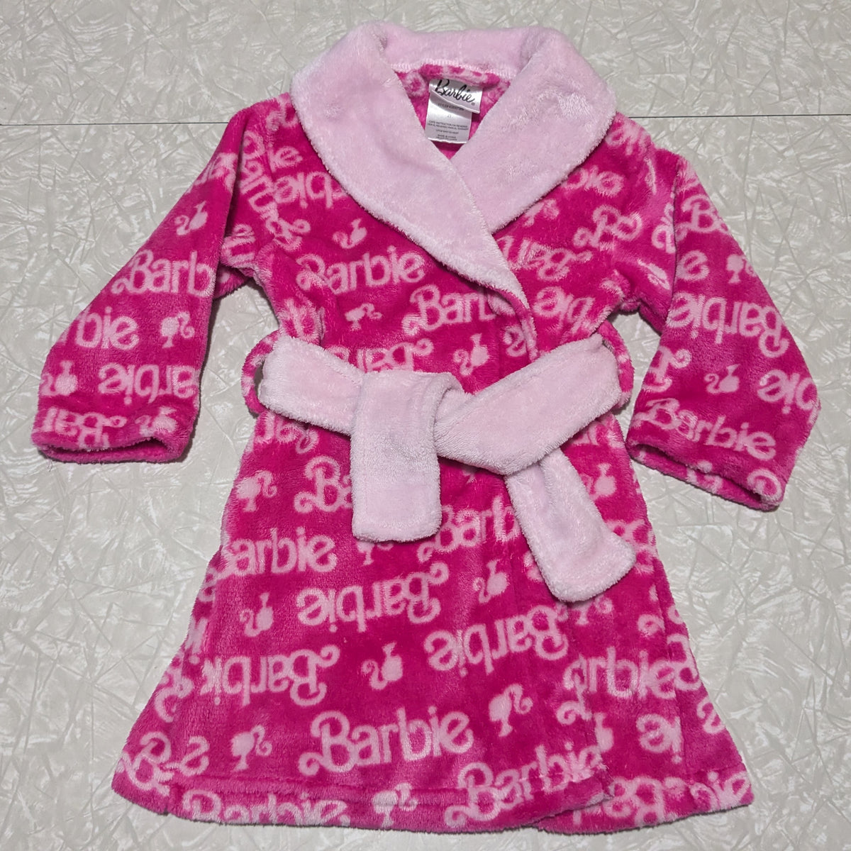 #61 2T Barbie Bath Robe - Thick, Warm Fleece