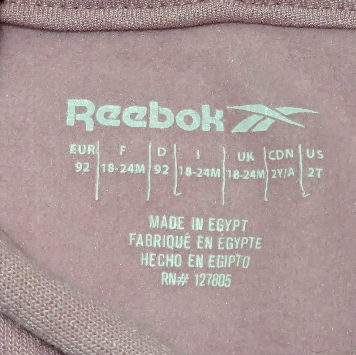 #61 Reebok 2T Pink Hoodie Sweatshirt