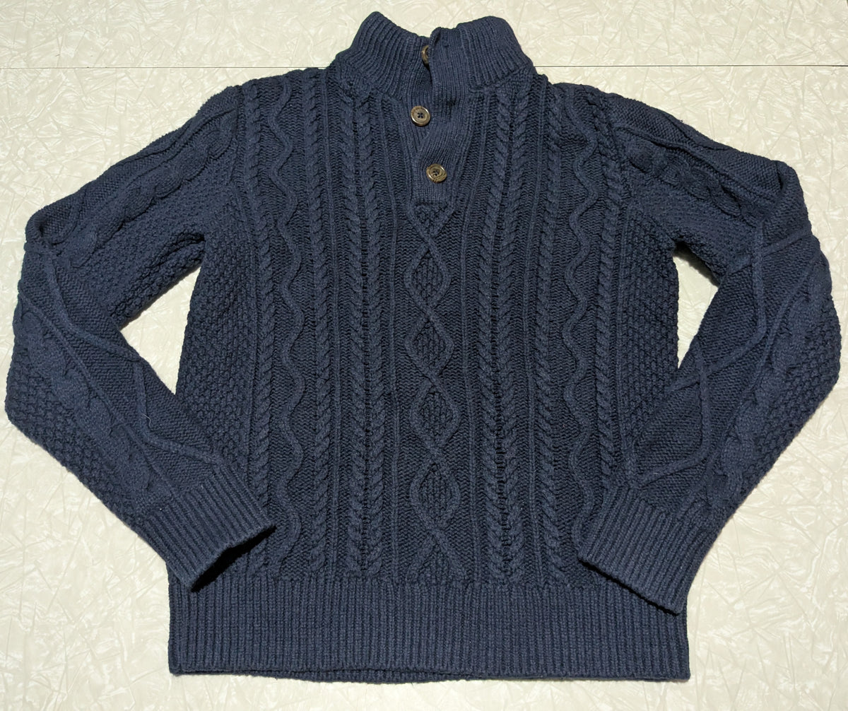 #61 Boys XL Gap Cable Knit Navy Blue Sweater