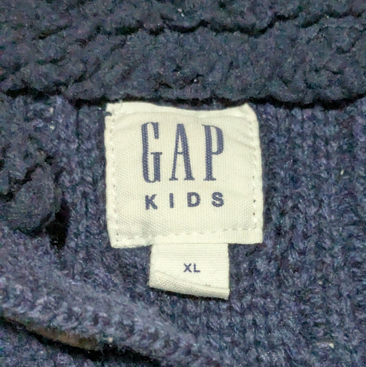 #61 Boys XL Gap Cable Knit Navy Blue Sweater