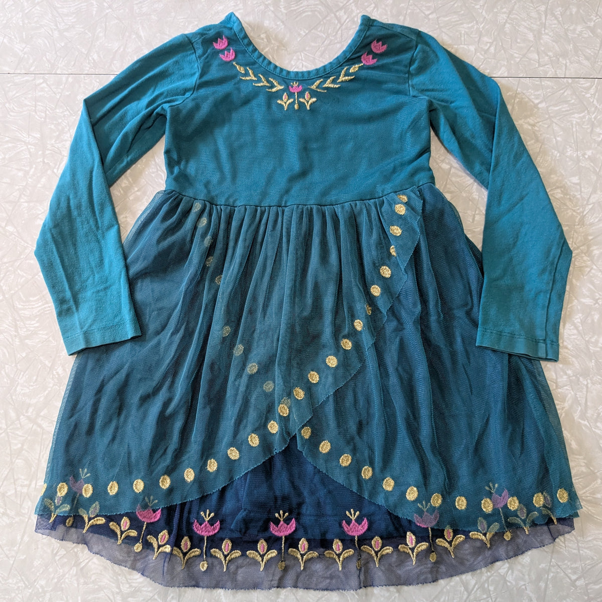 #61 Hanna Andersson Girls 110 5 Frozen II Anna Dress