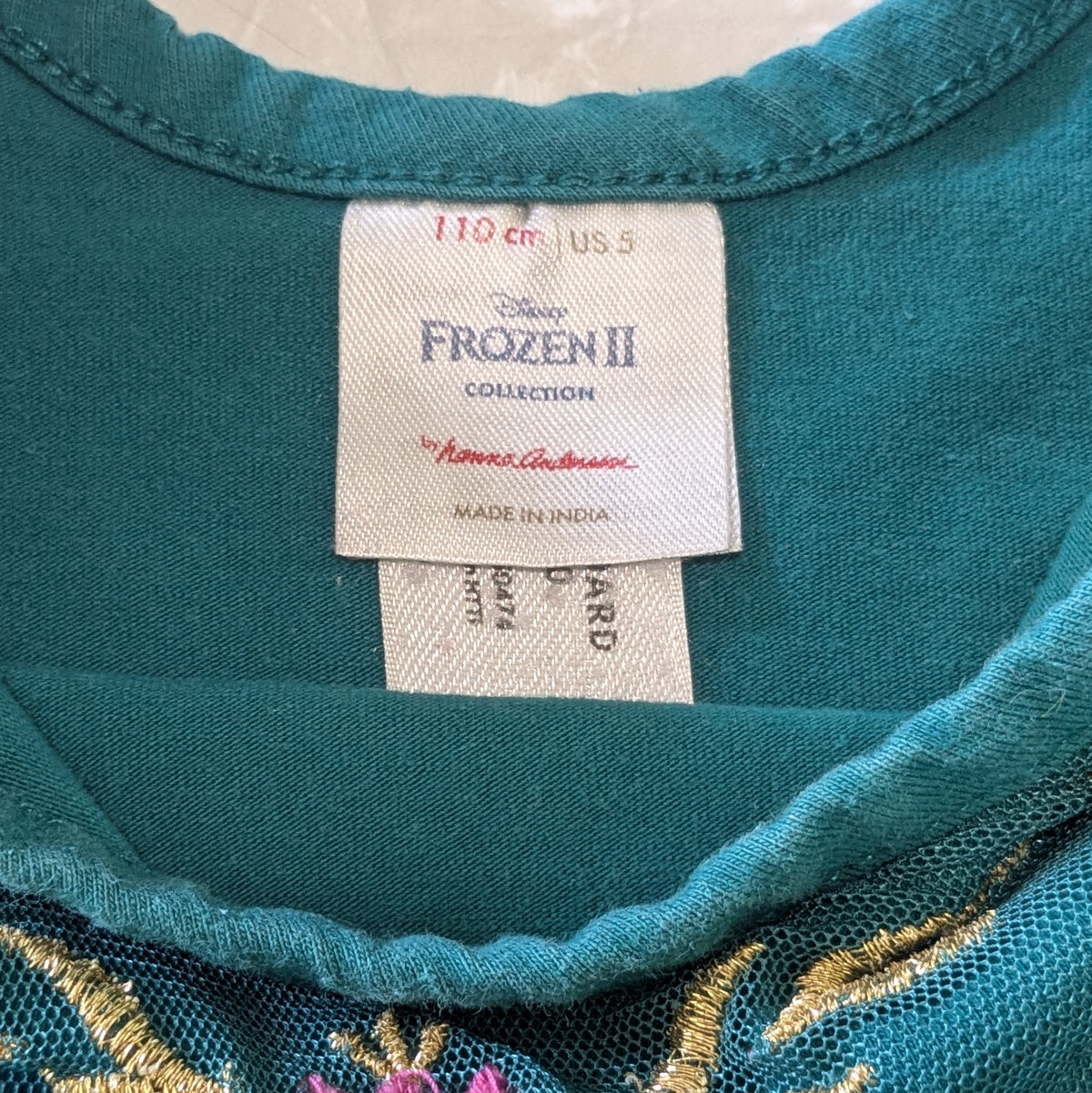 #61 Hanna Andersson Girls 110 5 Frozen II Anna Dress