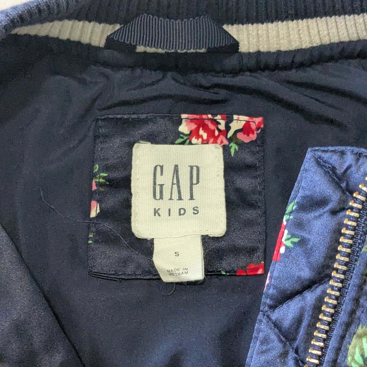 #61 Gap Girls S Navy Floral Bomber Jacket