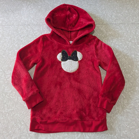 #61 Disney Girls 5 Red Fleece Minnie Mouse Hoodie