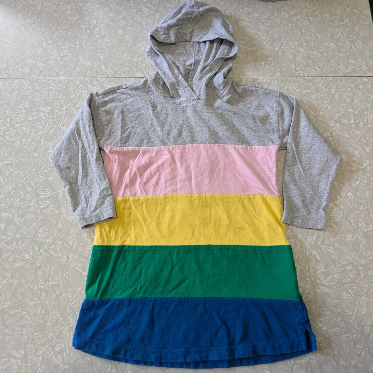 #61 Hanna Andersson Colorblock 100% Cotton Hooded Dress