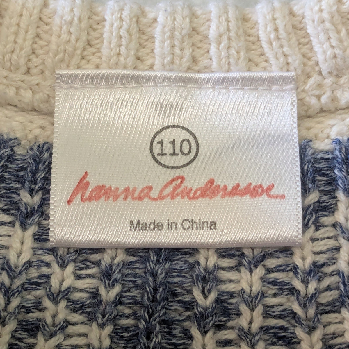 #61 Hanna Andersson Winter Navy Blue Sweater Dress Sz 110 (Girls 5)