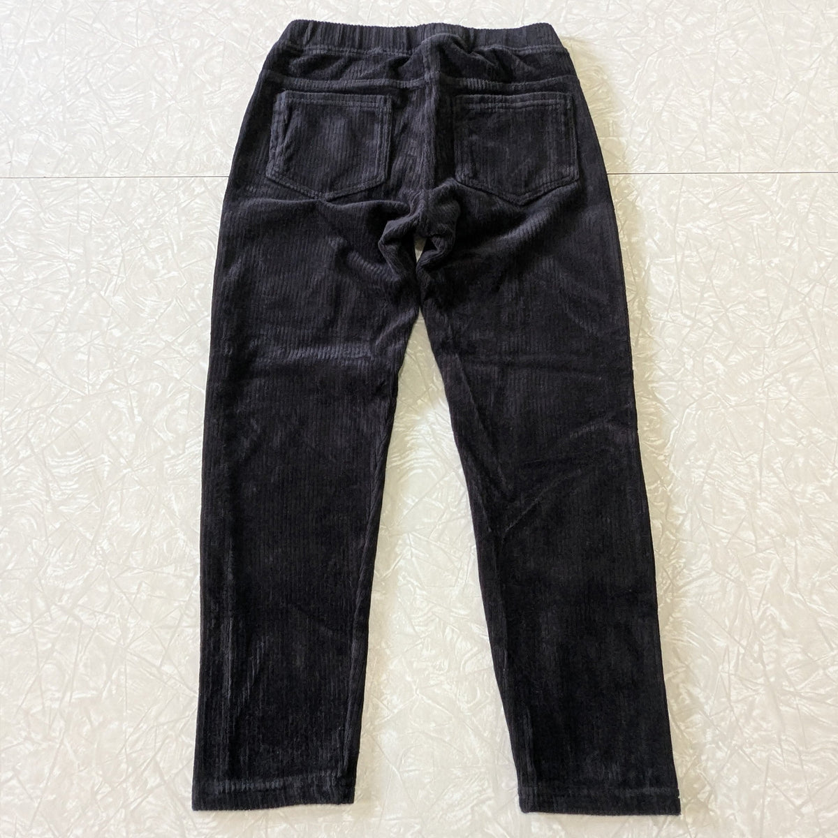 #61 Hanna Andersson Girls 120 (6/7) Black Corduroy Stretchy Leggings