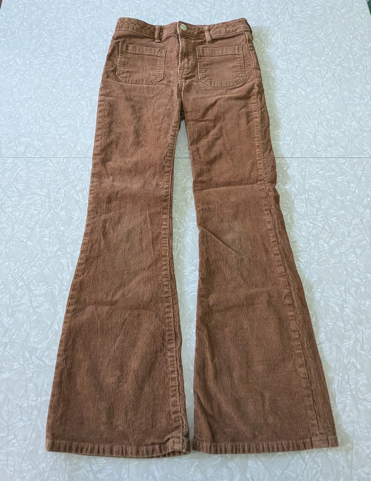 #61 Gap Girls 12 "70s Flare" Brown Corduroy Pants