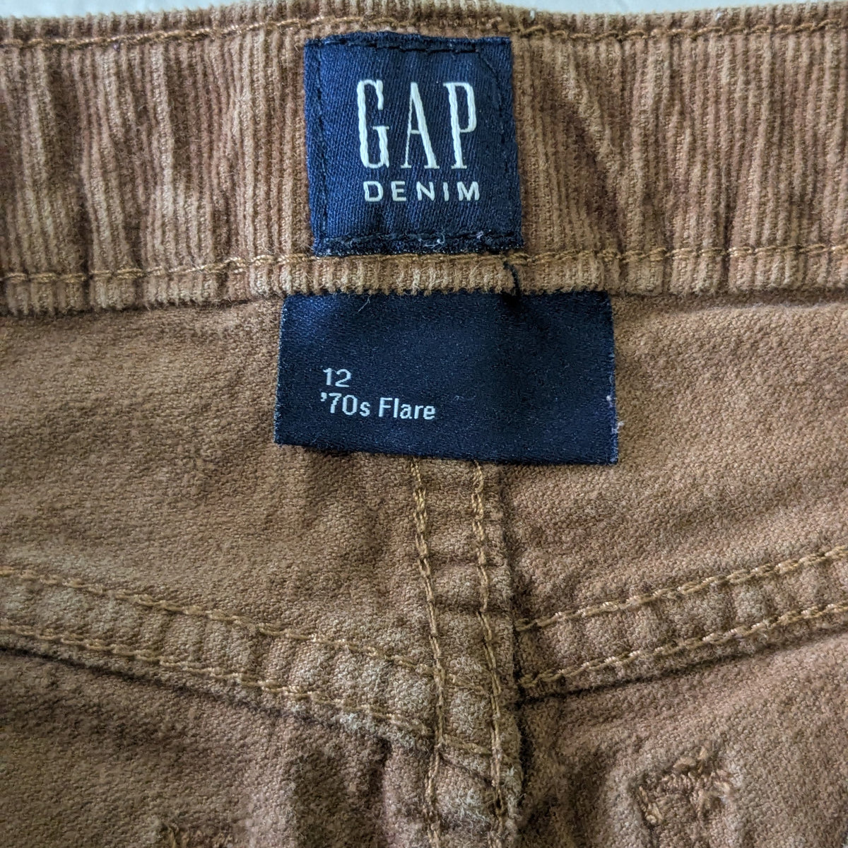 #61 Gap Girls 12 "70s Flare" Brown Corduroy Pants