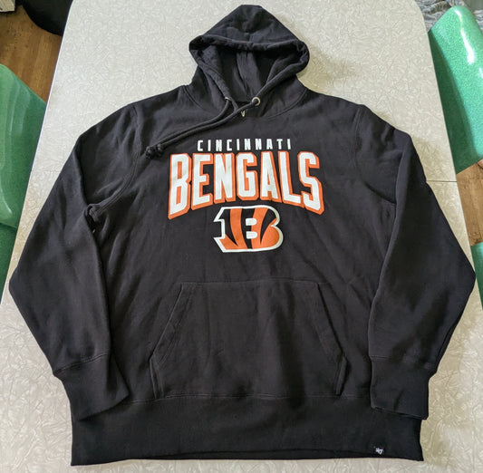 #61 Mens '47 XL Black Bengals Hoodie EUC