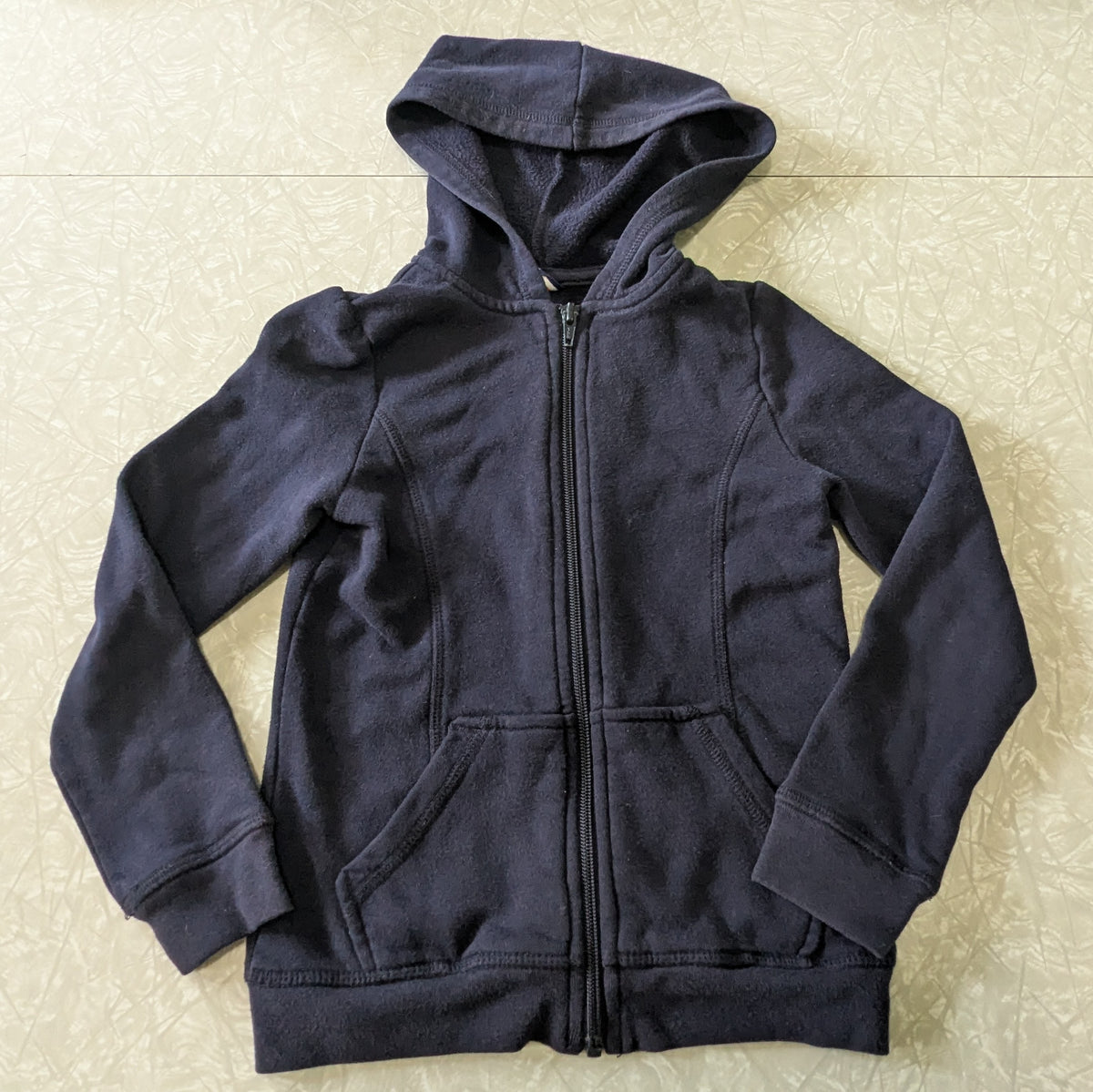 #61 Girls 6 French Toast Navy Blue School Uniform Zip Hoodie