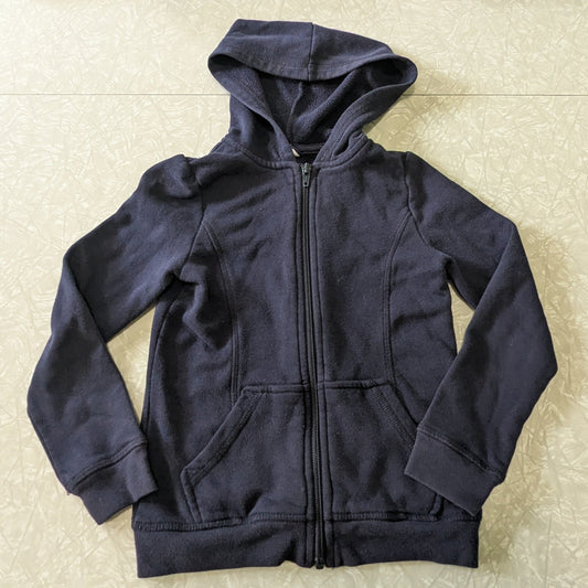 #61 Girls 6 French Toast Navy Blue School Uniform Zip Hoodie