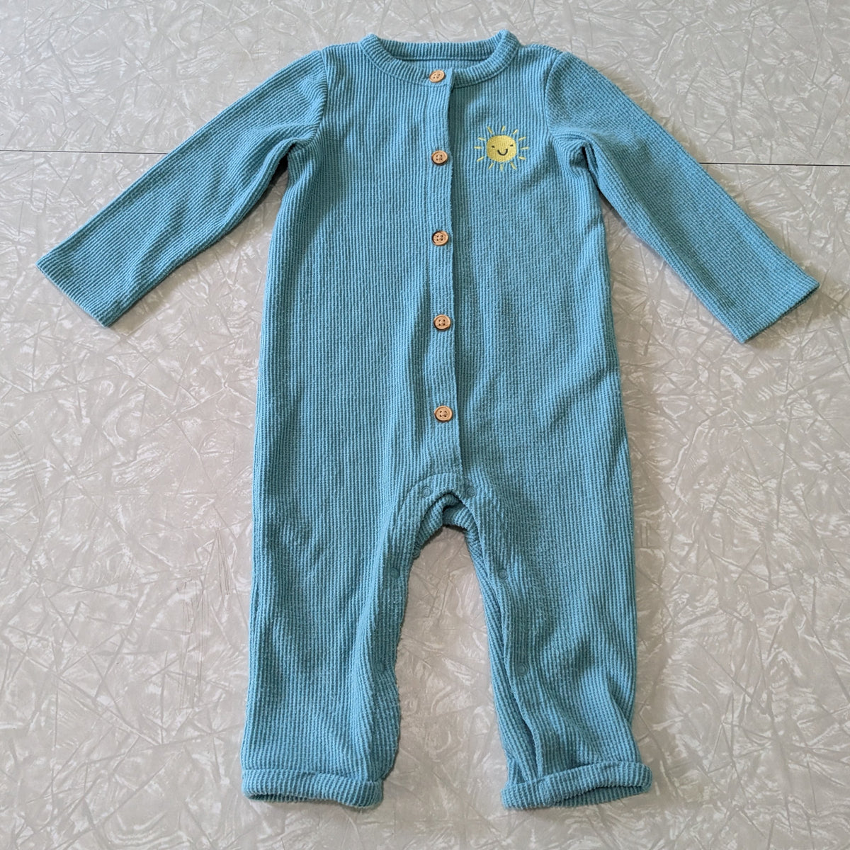 #61 Cat & Jack 12mo Blue Sunshine  Romper