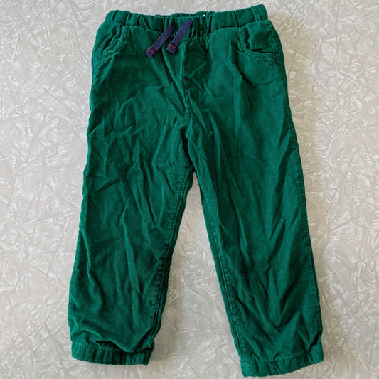 #61 Baby Boden 18-24mo Green Corduroy Pants w/ Apple on Rear - Lined
