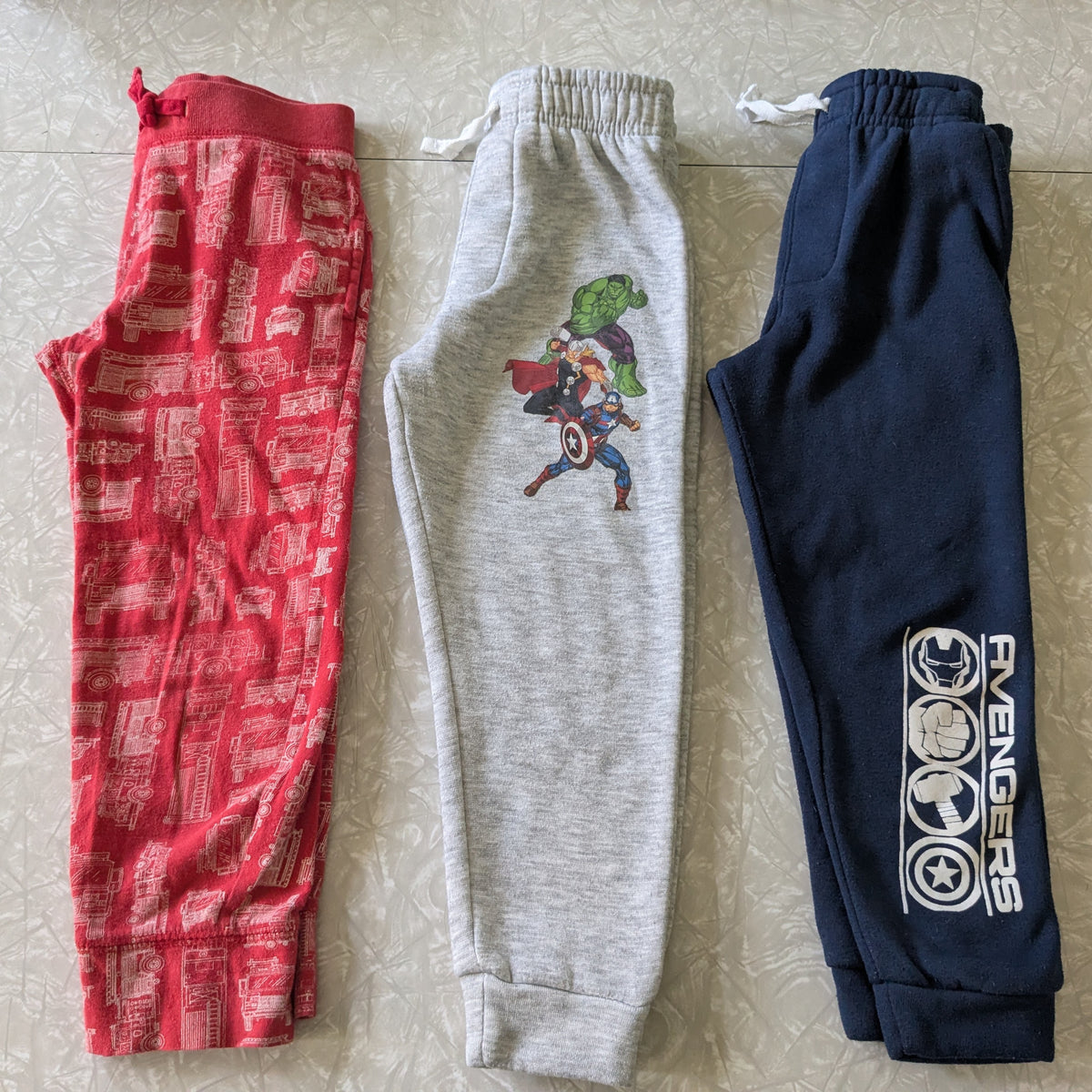#61 5T Gap Fire Truck Joggers & Marvel Avengers Sweat Pants