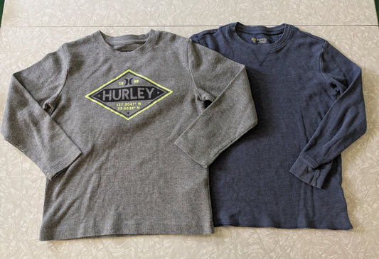 #61 Tate + Tucker & Hurley Waffle Knit Long Sleeve Tees Sz 5