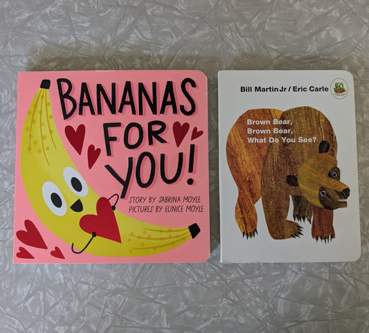#61 Brown Bear Eric Carle & Bananas for You Board Books