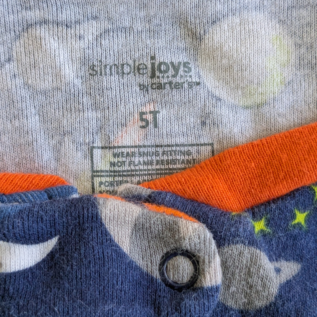 #61 Kids 5T Carter's Outer Space One Piece Pajama