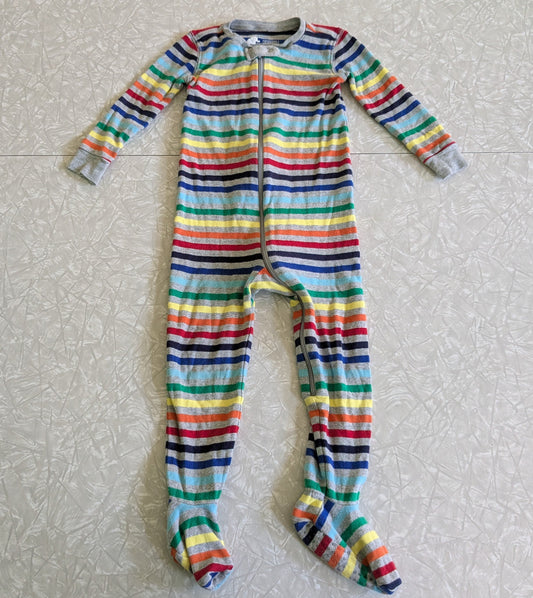 #61 Primary 18-24mo Rainbow Stripe Sleeper Pajama