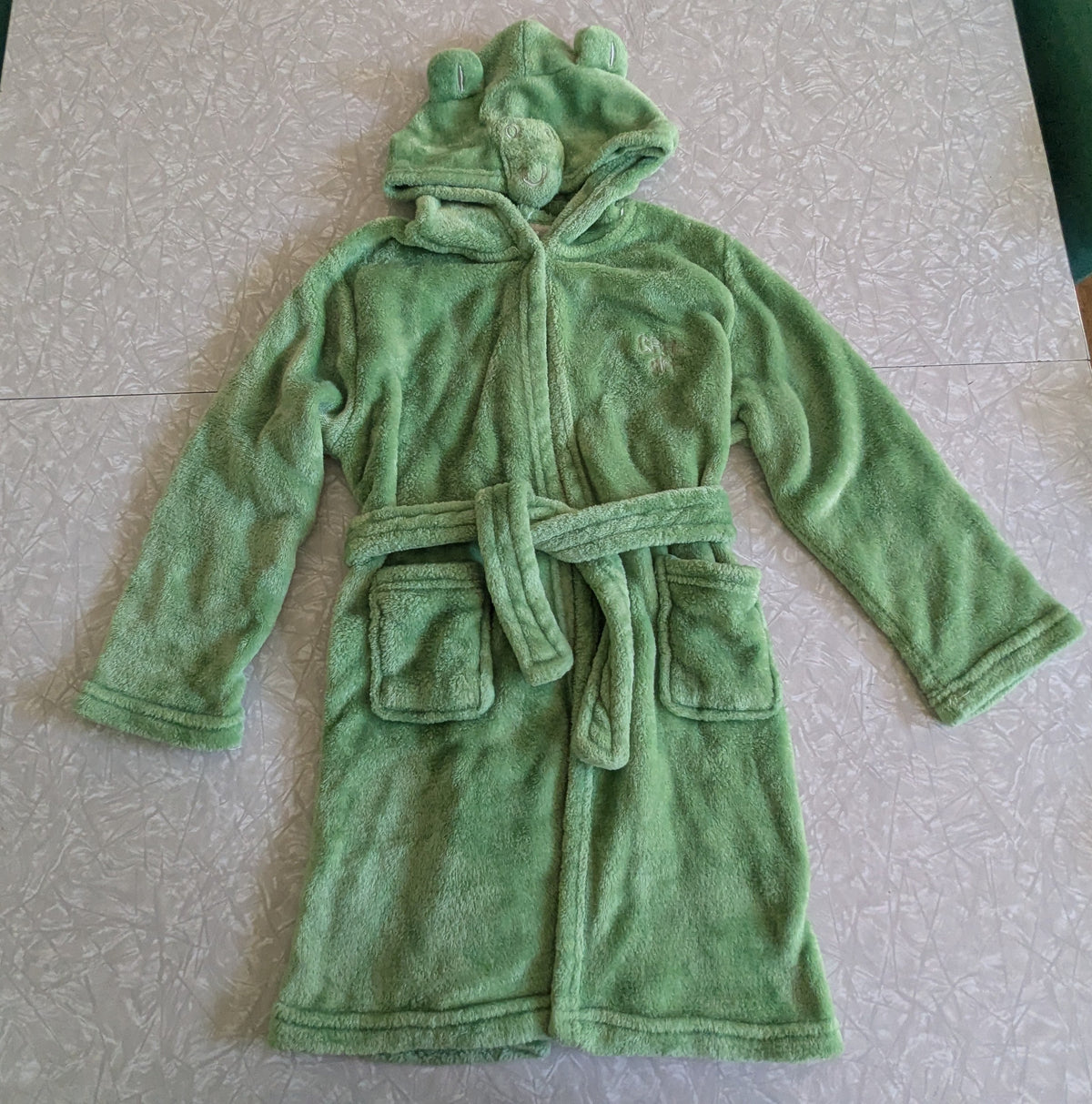 #61 Bath Robe Kids 4 Green Reptile Dinosaur Crocodile Alligator Alien Monster
